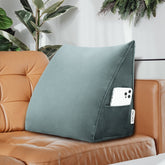 Lukutyynyn selkänojatuki Bed Wedge Ei nappia Velvet – harmaa